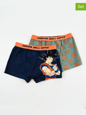 Dragon Ball Bokserki (2 pary) "Dragon Ball" w kolorze oliwkowo-pomarańczowo-granatowym rozmiar: 104/110