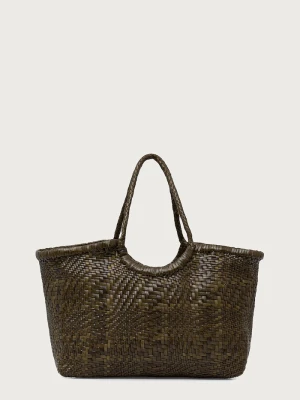Dragon Diffusion torebka shopper damska skórzana zielony