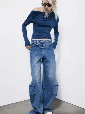 Drapowana koszulka na jedno ramię PATRIZIA PEPE