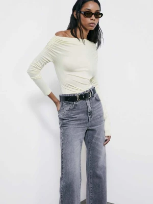 Drapowana koszulka na jedno ramię PATRIZIA PEPE