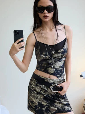 Drapowana koszulka top Desigual