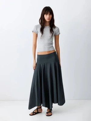 Drapowana spódnica midi granatowy - Teen - - MANGO TEEN