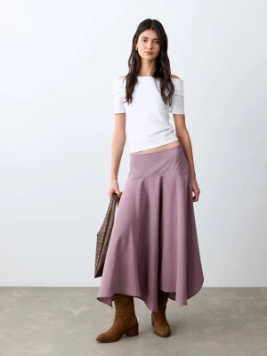 Drapowana spódnica midi pastelowy róż - Teen - - MANGO TEEN