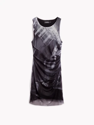 Drapowana sukienka mini Desigual