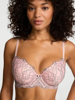 Dream Angels Biustonosz lekko usztywniany koronkowy Demi Victoria's Secret Różowy