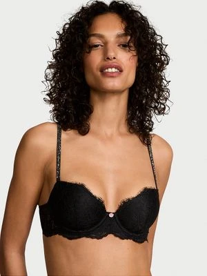 Dream Angels Biustonosz lekko usztywniany koronkowy z błyszczącymi ramiączkami Twinkle Strap Demi Victoria's Secret