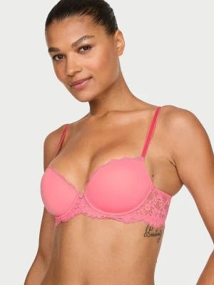 Dream Angels Biustonosz lekko usztywniany z koronką Lace Demi Victoria's Secret Różowy