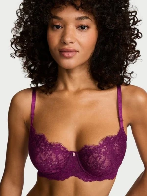 Dream Angels Biustonosz nieusztywniany balkonetka Wicked Lace Balconette Victoria's Secret Fioletowy