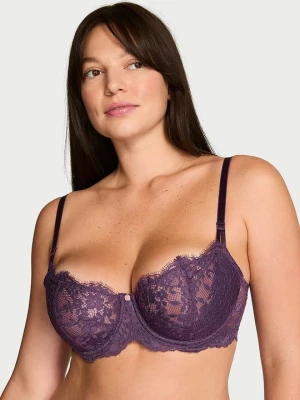 Dream Angels Biustonosz nieusztywniany balkonetka Wicked Lace Balconette Victoria's Secret Fioletowy