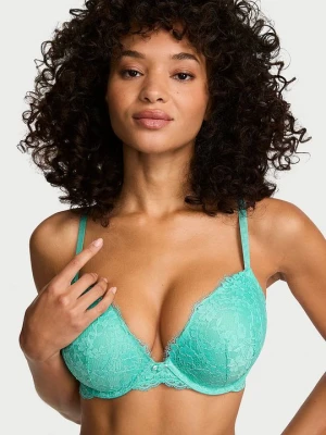 Dream Angels Biustonosz push-up koronkowy Dream Angels Victoria's Secret Zielony