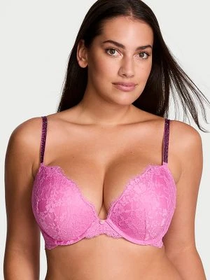 Dream Angels Biustonosz push-up koronkowy z błyszczącymi ramiączkami Twinkle Strap Victoria's Secret