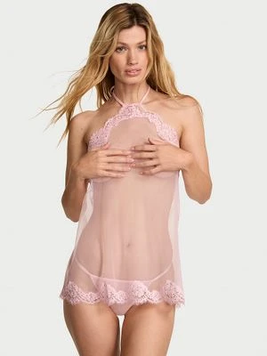 Dream Angels Halka i stringi Twinkle Chiffon Sabrina Babydoll Victoria's Secret