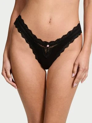 Dream Angels Majtki brazyliany z koronką Lace Trim Brazilian Victoria's Secret