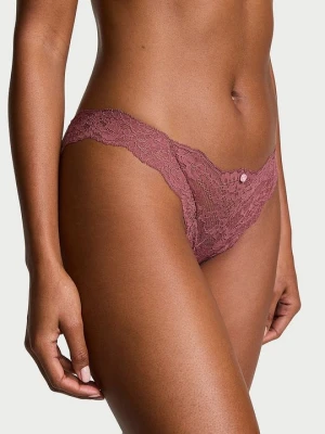 Dream Angels Majtki koronkowe Lace Bikini Victoria's Secret Różowy