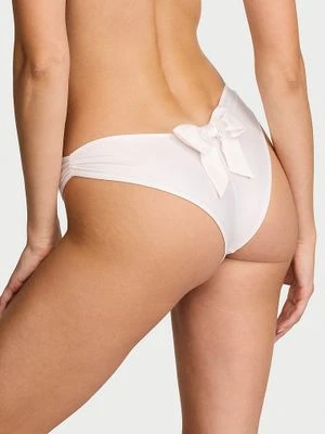 Dream Angels Majtki satynowe z kokardką z tyłu Satin Bow-Back Brazilian Victoria's Secret