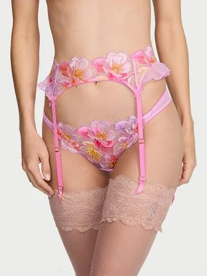 Dream Angels Pas do pończoch z haftem Watercolor Victoria's Secret