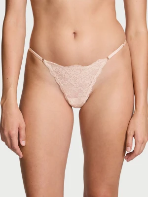 Dream Angels Stringi koronkowe z regulowanymi paskami Lace V-String Victoria's Secret