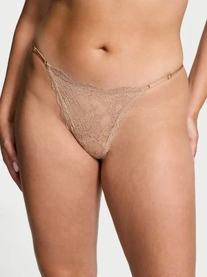 Dream Angels Stringi koronkowe z regulowanymi paskami Lace V-String Victoria's Secret