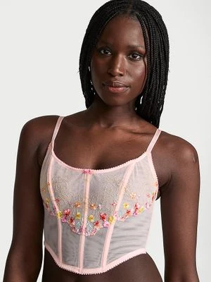 Dream Angels Top grosetowy Bloom Embroidery Victoria's Secret