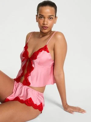 Zdjęcie produktu Dream Angels Zestaw do spania z satyny i koronki - top i szorty Victoria's Secret