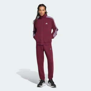 Dres 3-Stripes Fleece Adidas bordowy