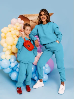 Dres dziecięcy bluza i spodnie PUMBA - turkusowy  magmac 