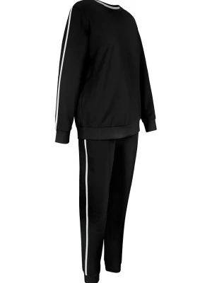 Dres sportowy bawełniany (2 części) BonPrix czarny