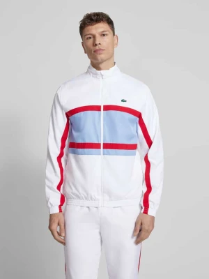 Dres w kroju regular fit z paskami w kontrastowym kolorze Lacoste Sport