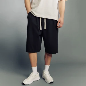 Dresowe czarne szorty baggy typu jorts House