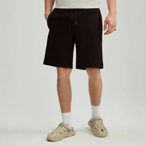 Dresowe czarne szorty z kieszeniami House