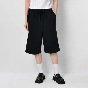 Dresowe czarne szorty z wysokim stanem House