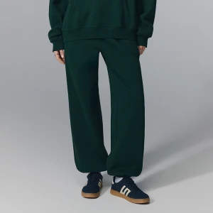 Dresowe joggery mid waist ciemnozielone House