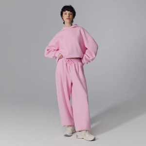 Dresowe różowe joggery z wysokim stanem House