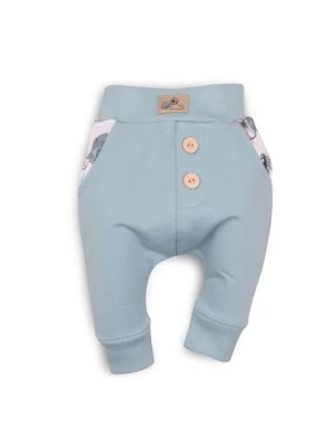 Dresowe spodnie niemowlęce - niebieskie NINI