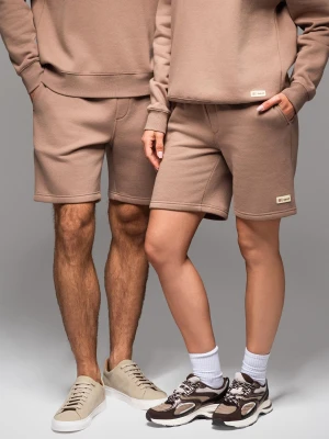Dresowe szorty unisex ze ściągaczem w pasie – brązowe V16 OU-SRBC-0101
 -                                    M/L Ombre