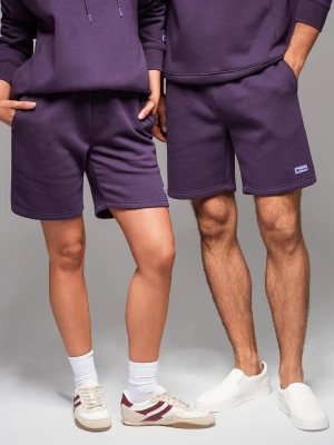Dresowe szorty unisex ze ściągaczem w pasie – fioletowe V13 OU-SRBC-0101
 -                                    M/L Ombre