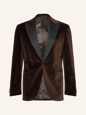 Dressler Marynarka Smokingowa Stevan O Kroju Regular Fit, Wykonana Z Aksamitu braun 087 BRAUN