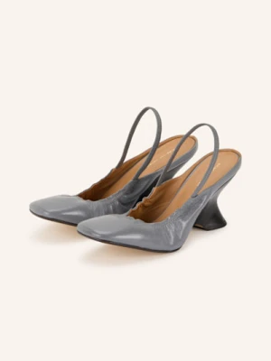 Dries Van Noten Czółenka Z Odkrytą Piętą grau