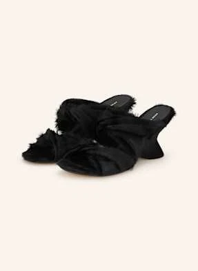 Dries Van Noten Klapki Typu Mules schwarz