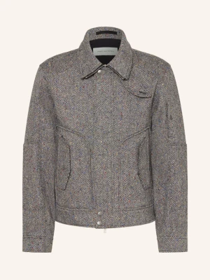 Dries Van Noten Kurtka Typu Bomberka Z Tweedu schwarz