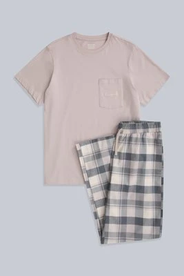 Driftoff damska piżama w kratę - Beige Animal