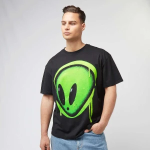 Mister Tee Dripping Alien Head Oversize mężczyźni T-Shirty i Polo czarny rozmiar Odzież