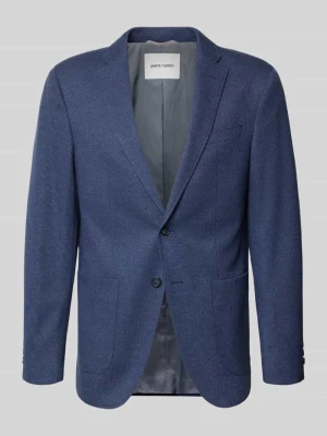 Drobno fakturowana marynarka na 2 guziki o kroju slim fit model 'Michel' Pierre Cardin Granatowy