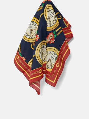 Drôle de Monsieur apaszka bawełniana Le Foulard Gousset męska kolor czerwony wzorzysta G-BA012-CO128-NY
