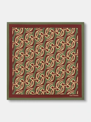 Drôle de Monsieur apaszka męska jedwabna Chain Link Monogram