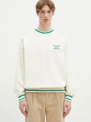 Drôle de Monsieur bluza bawełniana Le Sweatshirt Slogan Sport męska kolor beżowy z nadrukiem F-SW140-CO127-CM