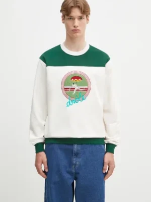 Drôle de Monsieur bluza bawełniana Le Sweatshirt Tennis męska kolor biały z aplikacją G-SW158-CO200-OW