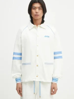 Drôle de Monsieur bluza bawełniana Le Veste AprËs-sport męska kolor biały gładka G-JT227-CO162-OW