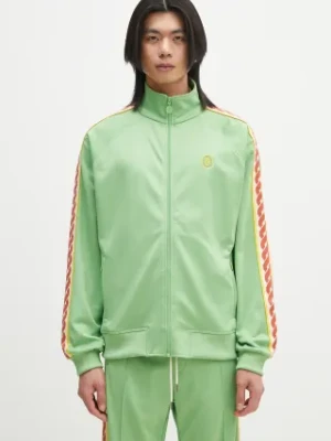 Drôle de Monsieur bluza La Track jacket Tresse męska kolor zielony z aplikacją G-SJ007-PL135-AV