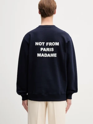 Drôle de Monsieur bluza męska bawełniana Le Sweatshirt Slogan Drole de Monsieur granatowy